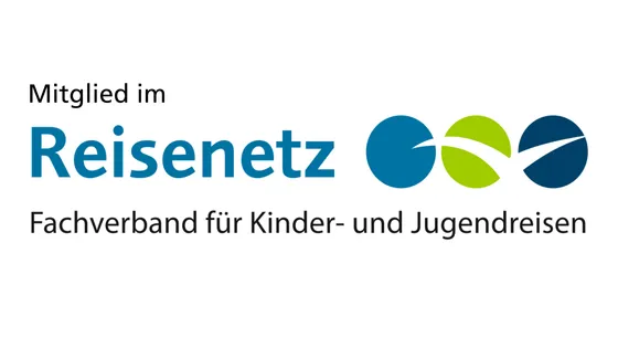 Logo: Mitglied im Reisenetz, Fachverband für Kinder- und Jugendreisen