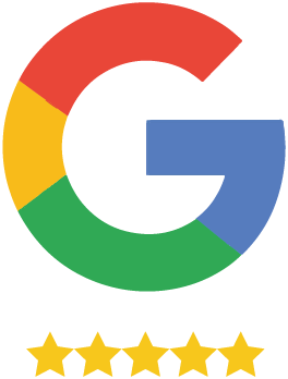 Google-Logo mit fünf Sternen für Google Bewertungen