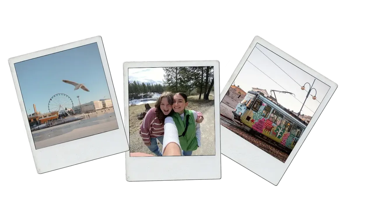 Polaroid-Collage: Finnische Kultur im Schüleraustausch erleben