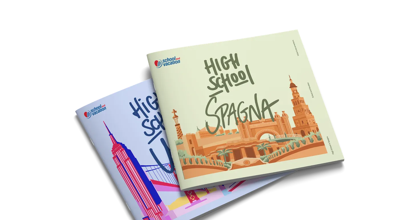 Cataloghi High School di School and Vacation, in primo piano quello dedicato alla Spagna