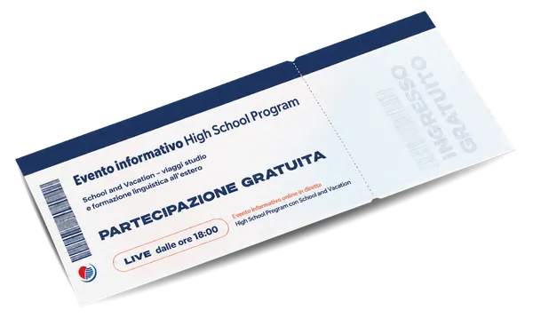 Biglietto per l'evento informativo online gratuito sull'High School Program