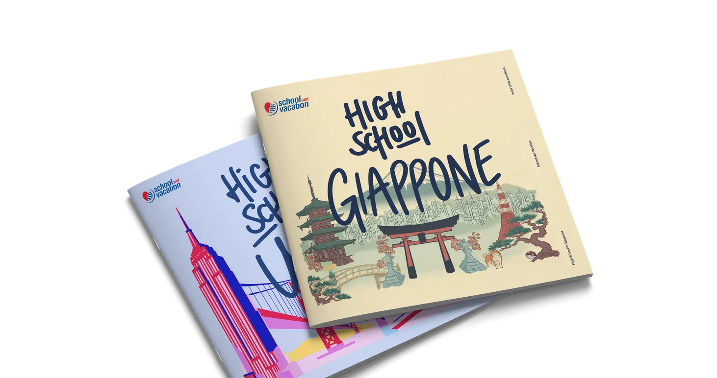 Due brochure High School Giappone di School and Vacation