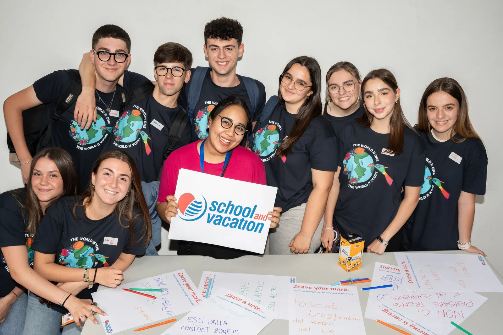 Studenti in visita a una High School americana