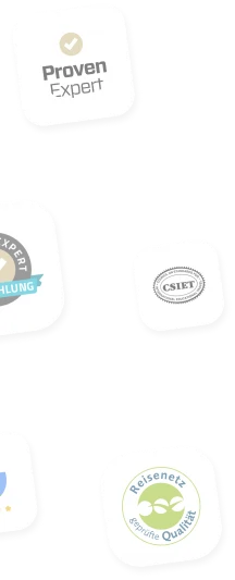 Sigilli di qualità e recensioni: ProvenExpert, Reisenetz, CSIET e Google
