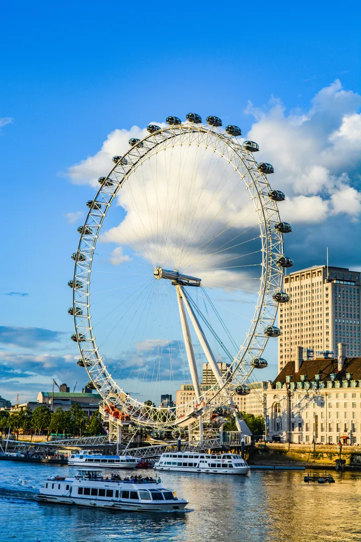 El London Eye y la South Bank de noche