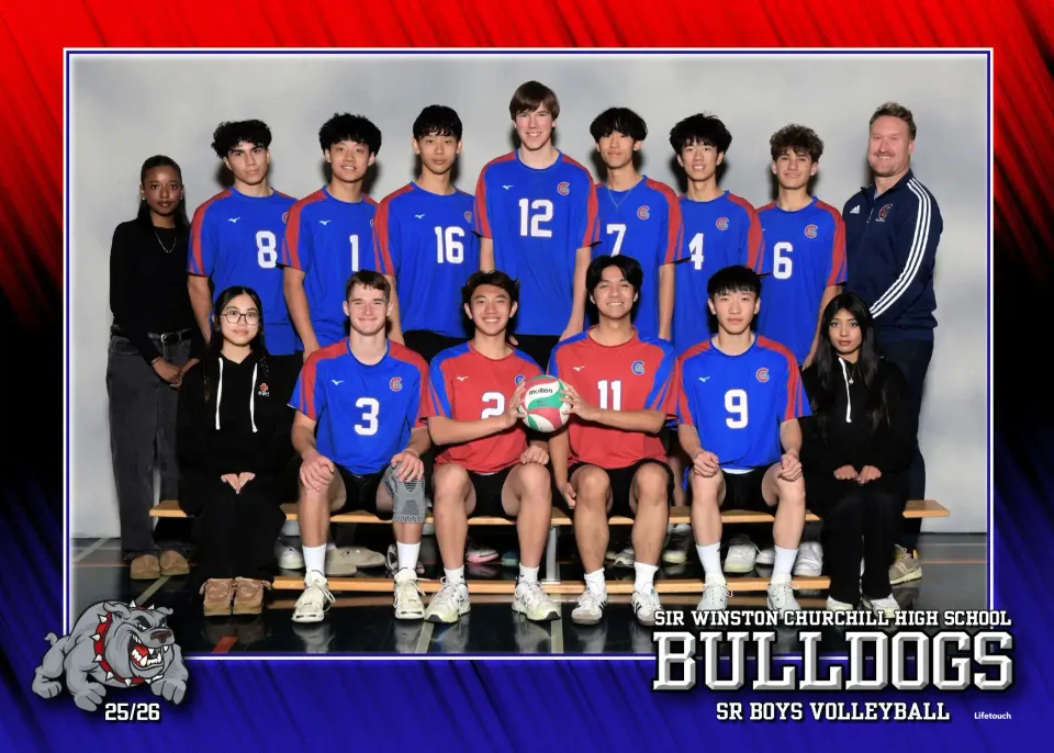 Foto di gruppo Canada pallavolo ragazzi