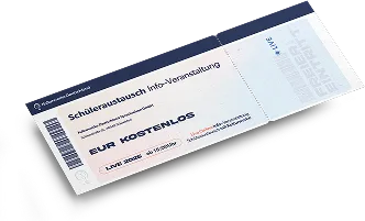 Zwei kostenlose Tickets für die Info-Veranstaltung zum Schüleraustausch