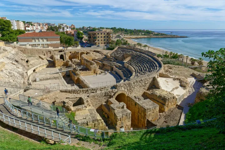 Das römische Amphitheater von Tarragona am Mittelmeer